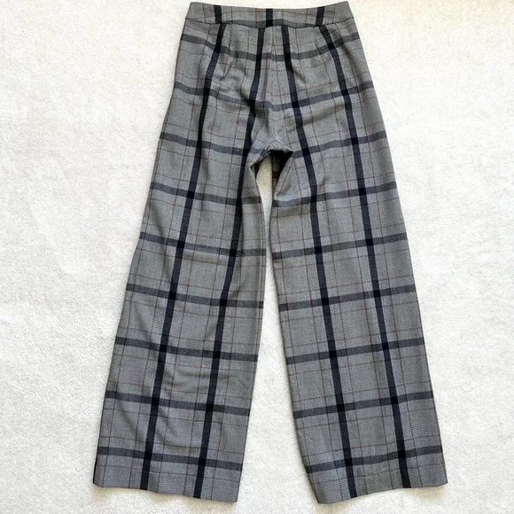 STELLA NOVA WOMENS NAVY PLAID WIDE LEG PANTS SIZE 36 or SMALL CONTEMPORARY - Picture 2 of 11